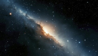 Fototapeta premium A breathtaking view of a luminous galaxy surrounded by countless stars in the universe