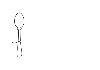 Kitchen tool concept. Continuous single line draw design vector graphic illustration