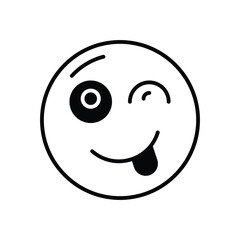 Wink Vector icon