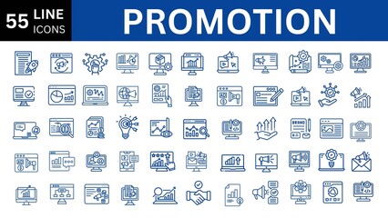 promotion editable icon set. 