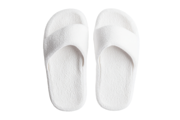 Comfortable white towels slippers for home relaxation and leisure