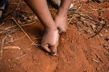 baby feet on the ground
