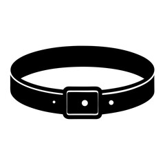 leather belt silhouette icon vector art illustration 