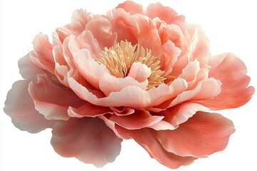 Beautiful pink peony bloom showcasing intricate petal details during springtime