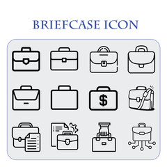 Briefcase Icon Pack,Minimalist Vector Briefcase Icon Perfect for Business and Professional Submissions