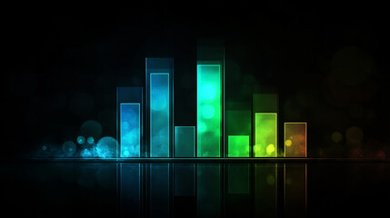 Futuristic barcode design on black background with digital elements and technology theme ai generated