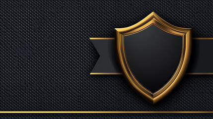 Stylish black shield design