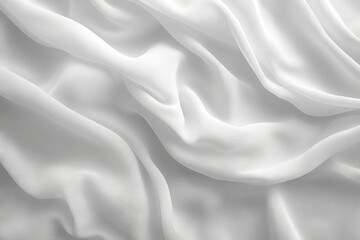 Obraz premium White flowing fabric draped softly on a surface in natural light creating a serene and elegant ambiance