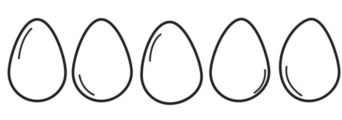 Easter Egg vector Icon. Flat style egg icon set. Vector illustration.