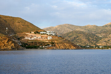 Ormos Egialis Bay (Aegiali) at the northern side of Amorgos island. Cyclades, Greece