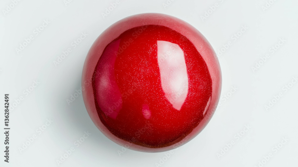 Poster top view of a shiny red tomato isolated on white background for culinary design