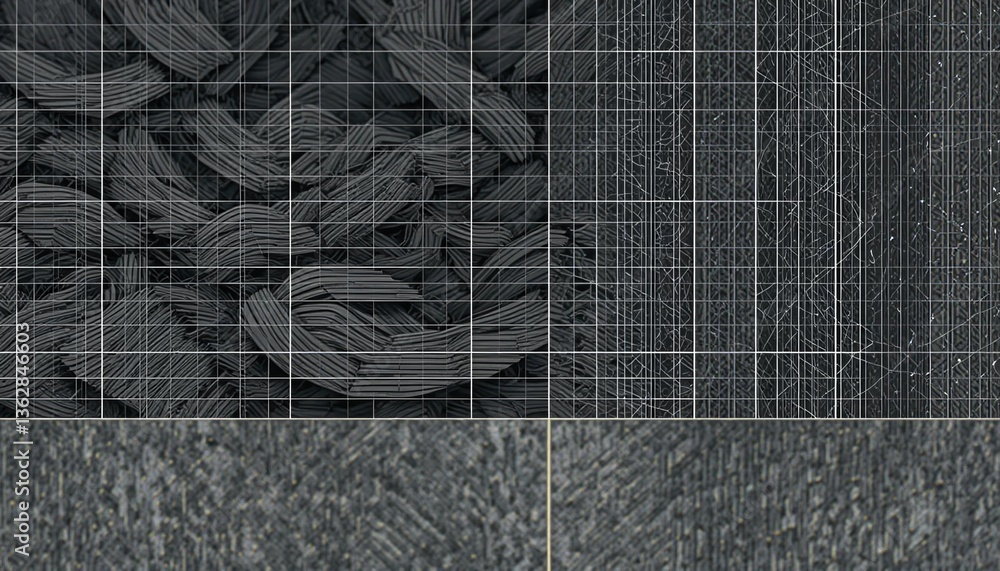 Poster Exploring textures and patterns in modern fabric design studio visual art contemporary setting close-up textile innovation