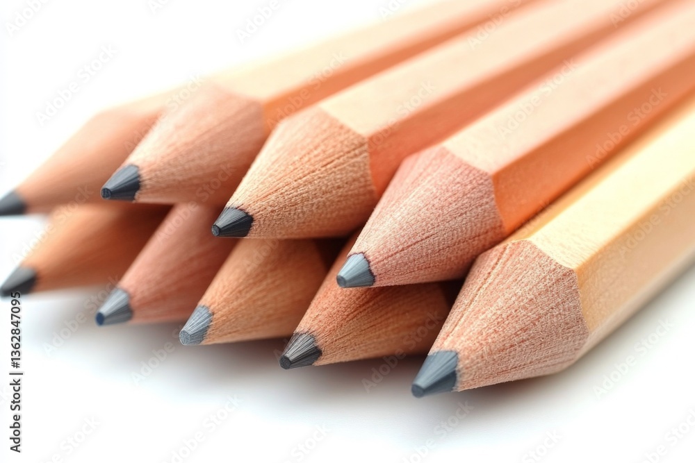 Poster colored pencils arranged neatly with sharpened tips showcasing vibrant colors ready for art projects