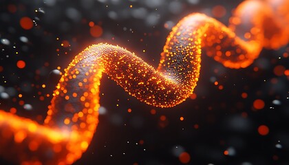 Glowing Helix with Dark Background.