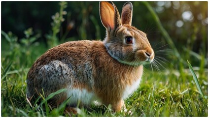 Fototapeta premium rabbit in the garden