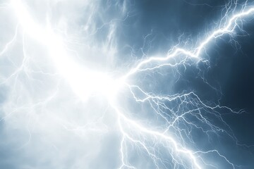 Powerful Lightning Bolt Striking Through the Sky