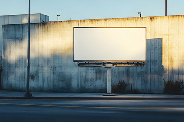 Obraz premium Blank Billboard on a City Street Ready for Advertising Campaigns and Marketing Messages