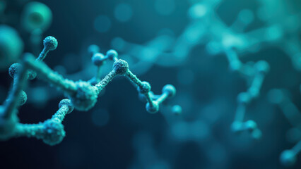 A high-resolution microscopic view of magnesium glycinate particles with a blue tint.