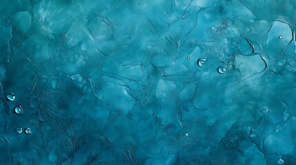 Abstract Teal Ice Texture: A Close-Up Digital Painting AI Generated