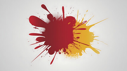 Vibrant background featuring bold red and yellow paint splashes and drops
