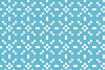 Seamless blue geometric pattern with square elements. Great for fabric, wallpaper, and modern digital designs.
