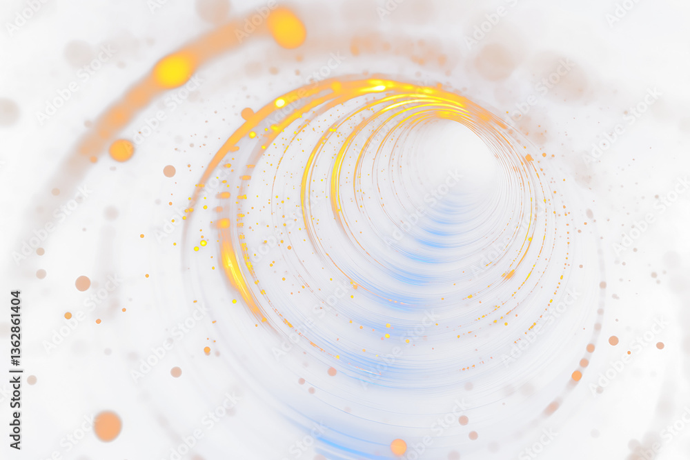 Aufkleber abstract swirling tunnel of light and particles.