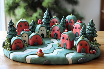 Naklejka premium watermelon cake