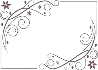 A minimalist swirl-themed certificate border with gray accents