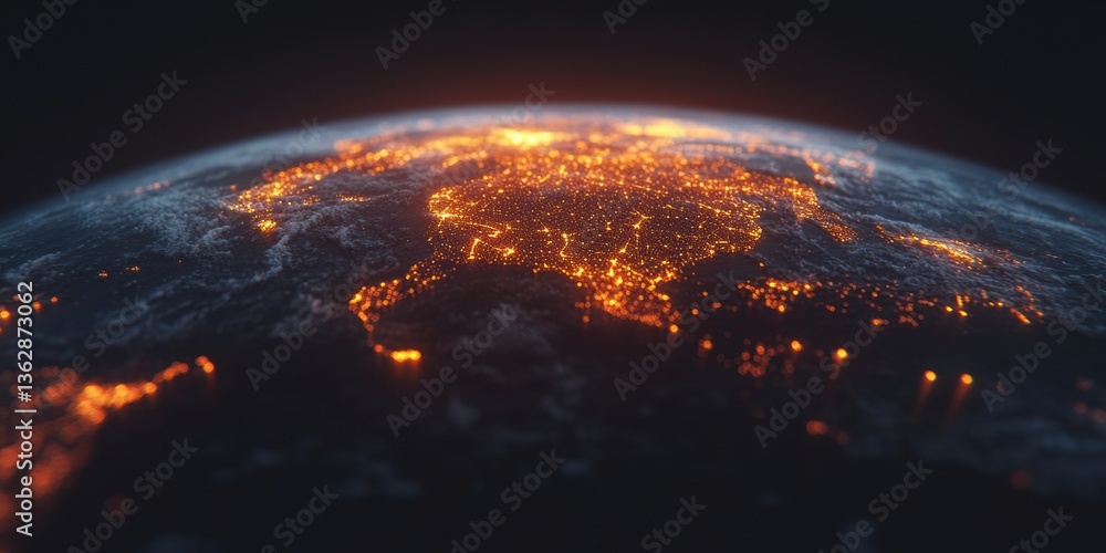 Poster Quantum Connectivity Immersive Global Network Visualization - AI-Powered Financial Intelligence, Geospatial Data Analytics for Digital Transformation