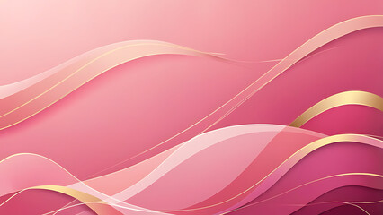 Abstract pink background gold pattern texture wavy wallpaper art illustration modern elegant colours graphic luxury bright liquid smooth light digital line vibrant shape decoration. ai