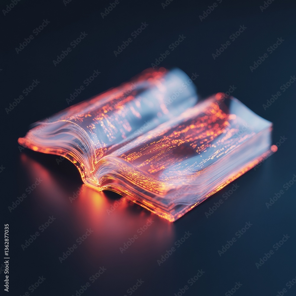 Aufkleber ethereal digital knowledge transformation luminescent ai-powered information visualization showcasin