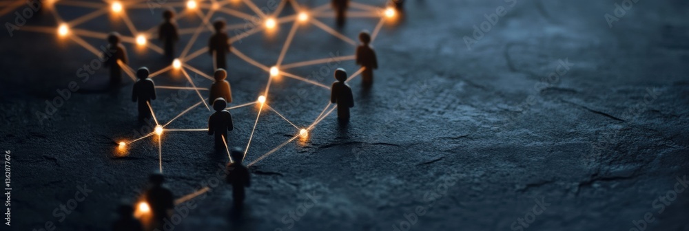 Poster Quantum Connectivity Visualization Next-Gen Network Mapping with Illuminated Human Nodes - Digital Transformation and Collaborative Intelligence Ecosystem