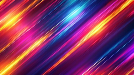 Vibrant streaks of light in a dynamic diagonal pattern.  A burst of color and energy.