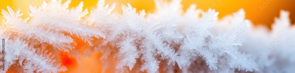 Poster crystalline winter macro ethereal hoarfrost transformation - climate-responsive nature capturing eph
