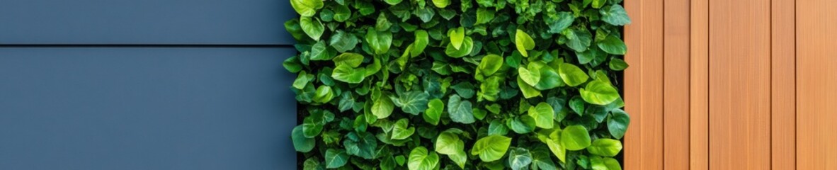 Fototapeta premium Green Urban Renewal Vertical Garden Facade Transformation Showcasing Sustainable Architecture and Downtown Revitalization Design Innovation