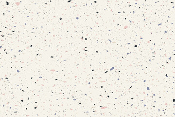 White terrazzo texture with multicolored stone fragments, ideal for modern backgrounds, interior design, and decorative surfaces.