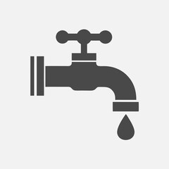 Water Tap Faucet Icon Vector Design.