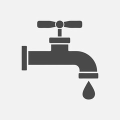 Water Tap Faucet Icon Vector Design.