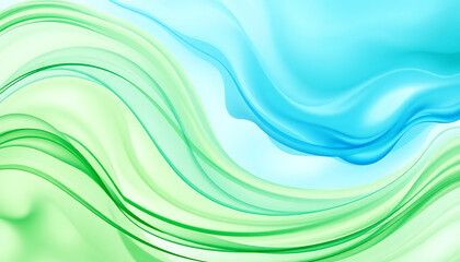 Smooth abstract background with flowing turquoise waves