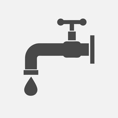 Water Tap Faucet Icon Vector Design.