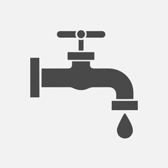 Water Tap Faucet Icon Vector Design.