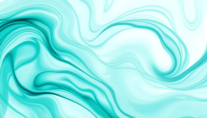 Smooth abstract background with flowing turquoise waves