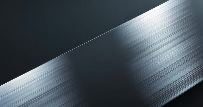 Brushed metal surface in low light featuring fine grain illumination.