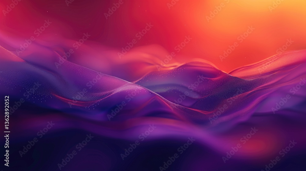 Poster the close up abstract picture of the dark purple and orange that has been mixing with each other, mi