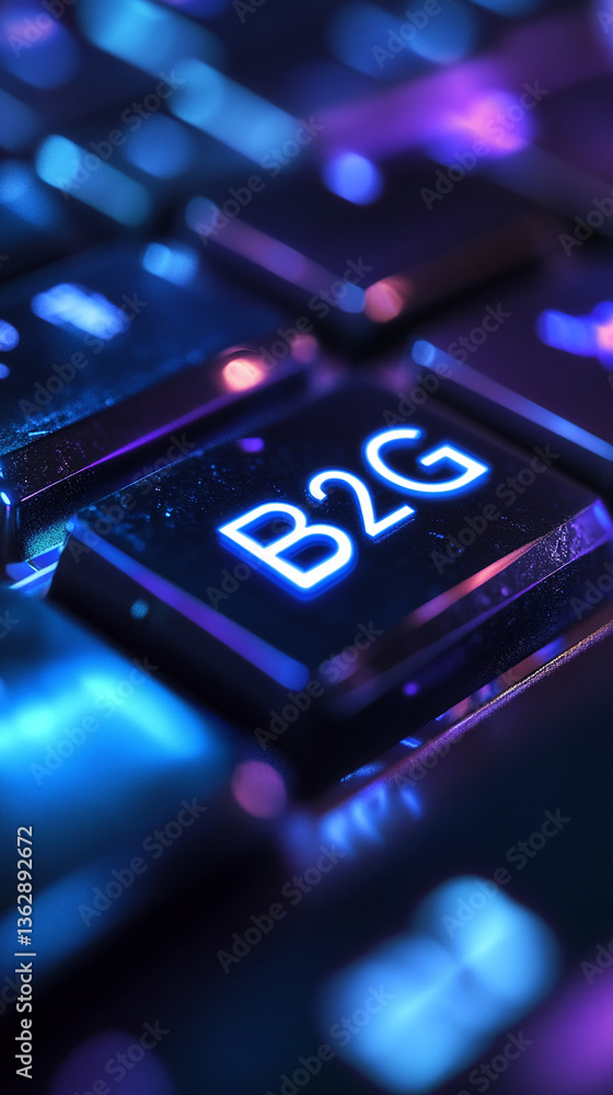 Poster close-up of illuminated keyboard key displaying 
