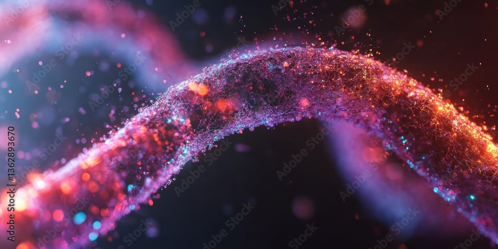 Leinwandbilder Fluid Dynamics Meets Digital Wellness Neuro-Inspired Particle Flow Visualization for Mental Health Innovation and Adaptive Technology Insights