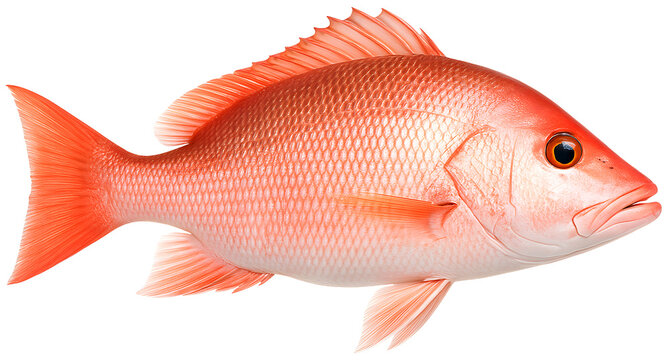 Red Snapper Fish. Isolated on Transparent Background
