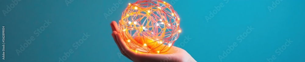 Aufkleber Transformative Digital Ecosystem Innovative DevOps Network Visualization with Interconnected Sphere of Global Tech Integration and Collaborative Deployment Strategies