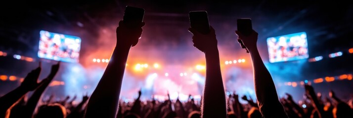 Digital Collective Euphoria Gen Z Concert Experience Showcasing Viral Connectivity, Immersive Live Tech, and Shared Millennial Social Media Moment