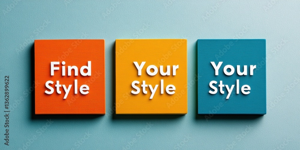 Aufkleber Personal Style Evolution Visualized Minimalist Color Gradient Inspiration for Fashion Identity Discovery and Brand-Driven Self-Expression Marketing